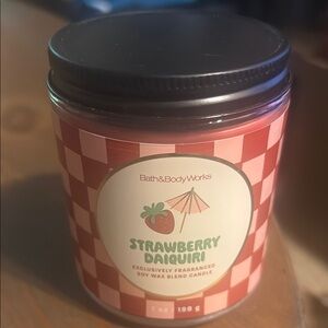 Bath & Body Works Pink and Black Strawberry Scented Jar